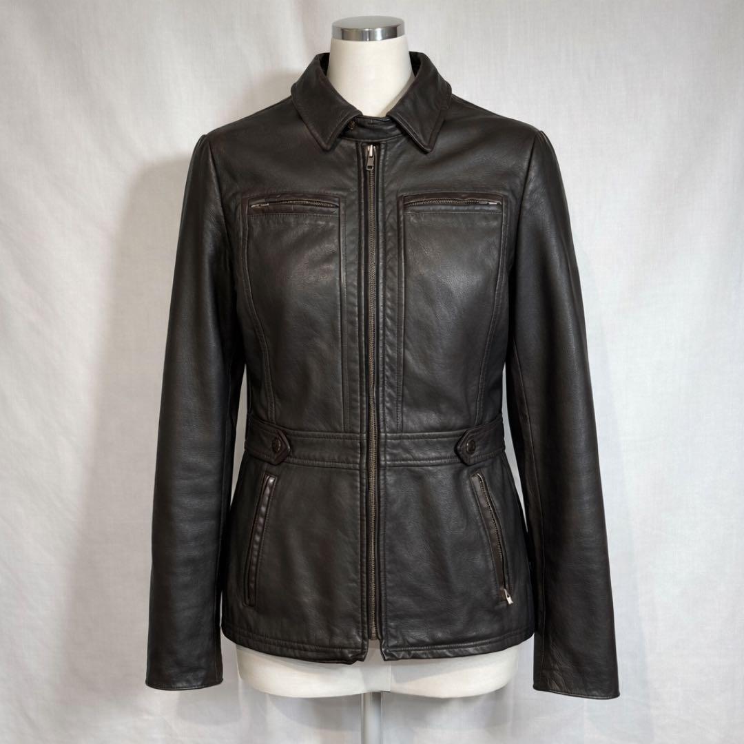 希少】90s バナナリパブリック レザージャケット S相当 本革