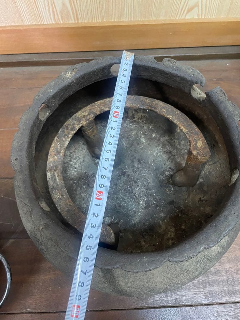 茶道具】茶釜 風炉 風炉釜 鉄器 火鉢 工芸品 紹栄 - メルカリ