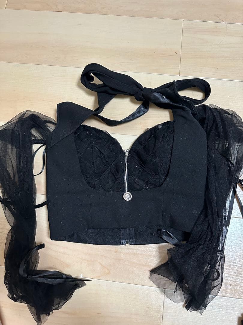 an ブラック オフショルダー ナイトドレス キャバドレス