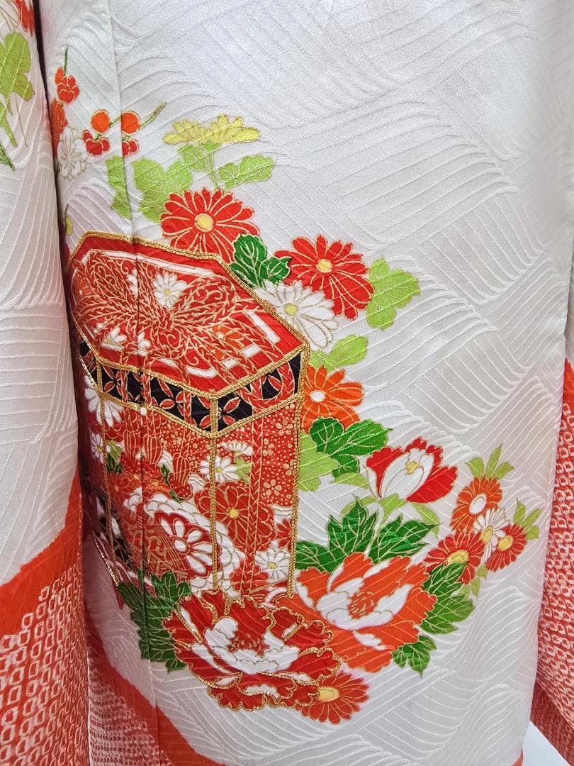 ★むぅー★七五三　7歳　正絹部分絞り 高級　着物　セット　女の子 *c75