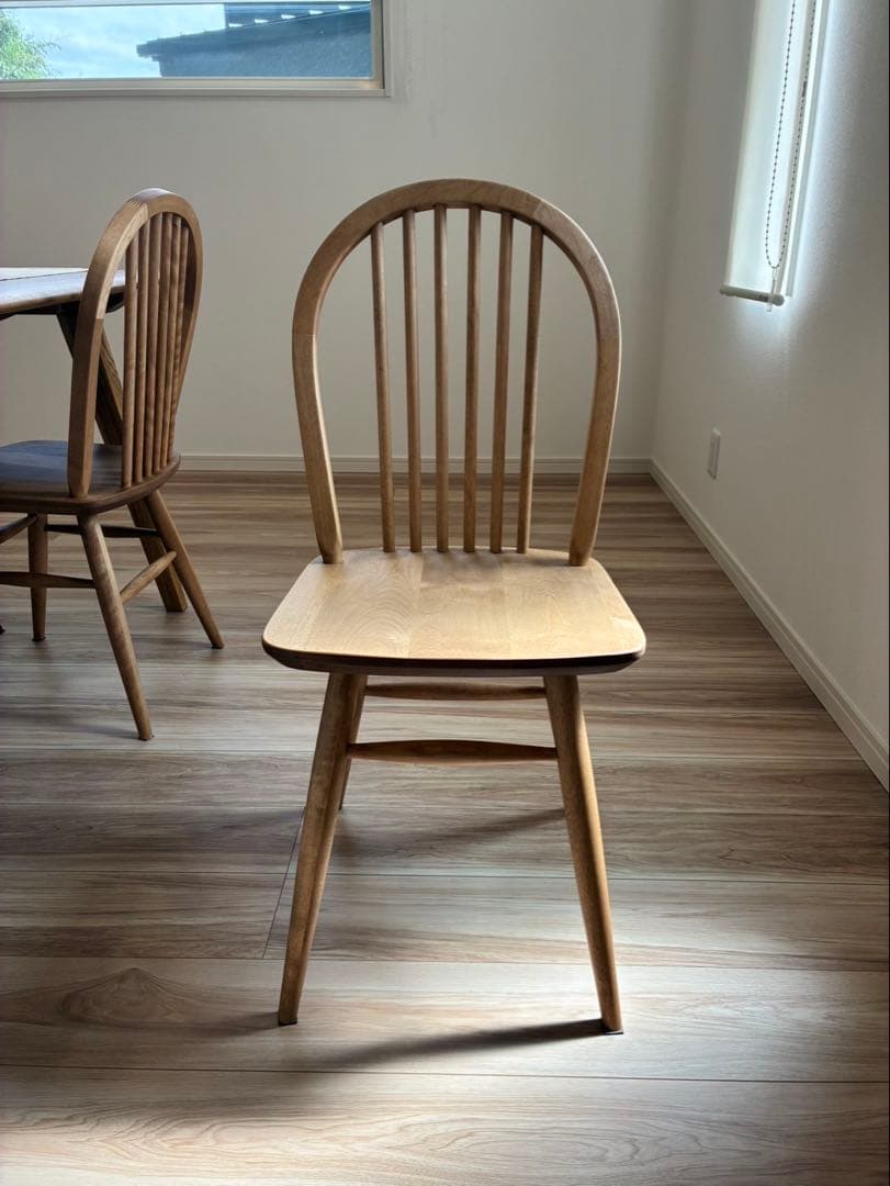 ナチュラルウッド ダイニングテーブル 4脚付き