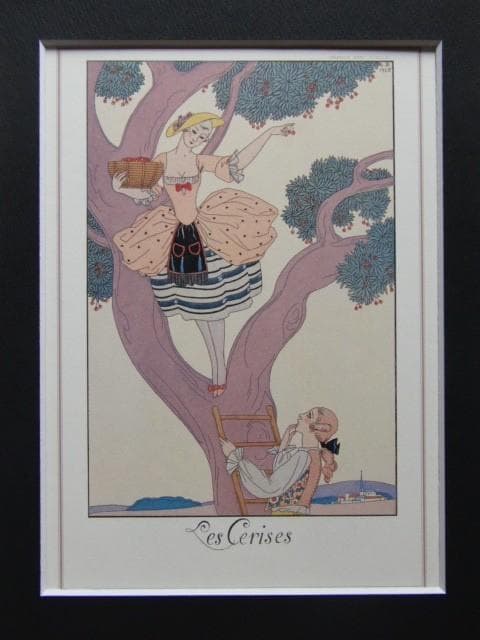 ジョルジュ・バルビエ、希少画集画・特殊紙、新品高級額装付、状態良好