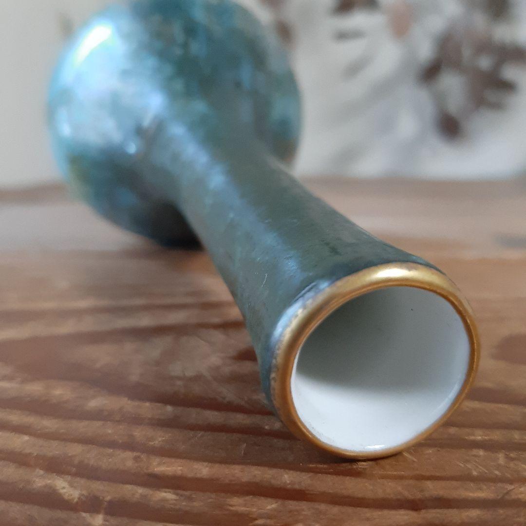 No4707 リモージュ フランス 鶴首花瓶 高さ21cm 陶磁器 送料無料