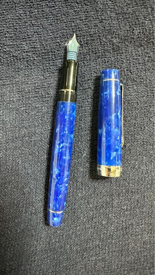 新品 廃盤】パイロット万年筆 カスタムレガンス青 Mニブ - メルカリ