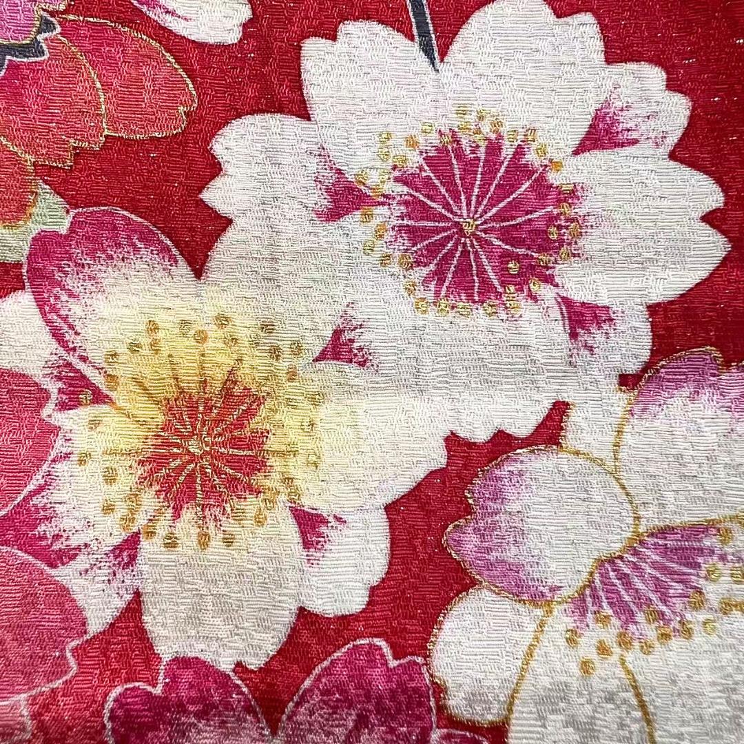 ≪早い者勝ち≫【美品】 振袖 正絹 花柄 桜 成人式 単品 赤 67