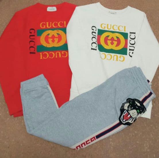 GUCCI グッチ サイドラインロゴ ジョギングパンツ スウェット