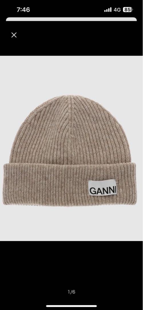 GANNI Structured ニット帽 楽天市場】GANNI ガニー ニット帽 Light Structured Rib Knit Beanie