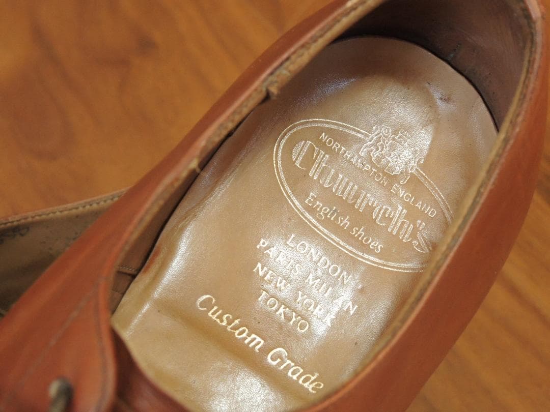 美品　18万円　チャーチ　超定番ストレートチップ　コンサル　UK7.5　JP26