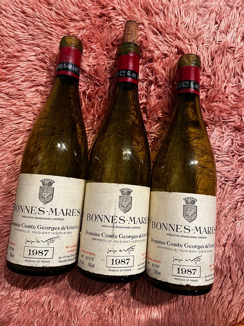 空瓶 ワイン BONNES MARES 1987 どれか1つ - メルカリ