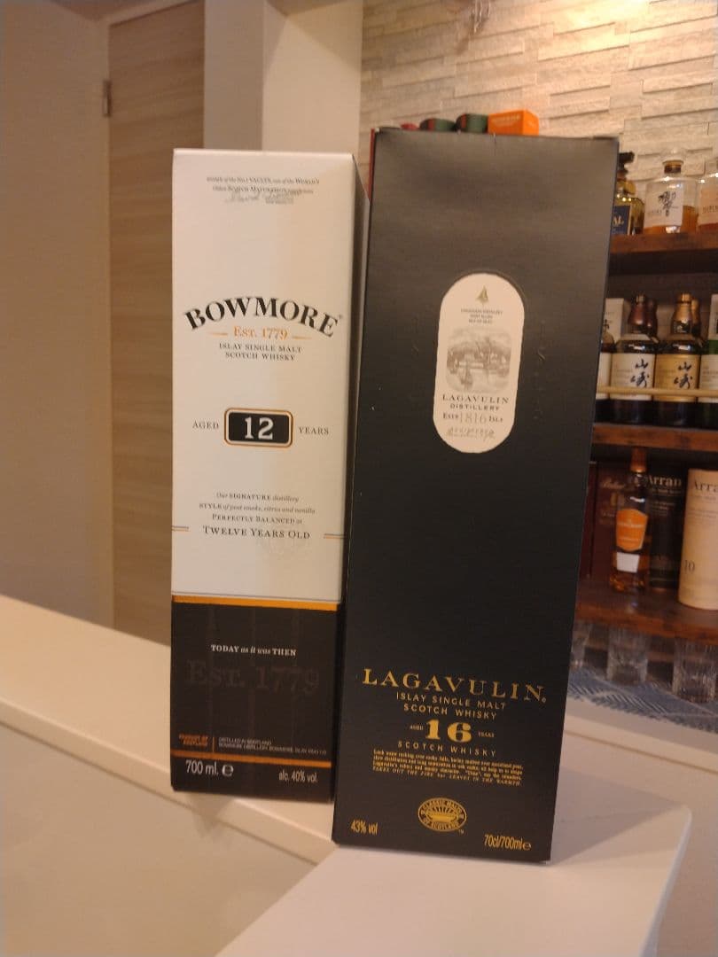 ラガヴーリン16年、ボウモア12年 Yahoo!オークション - ラガヴーリン16年 ボウモア12年 計2本セット 新