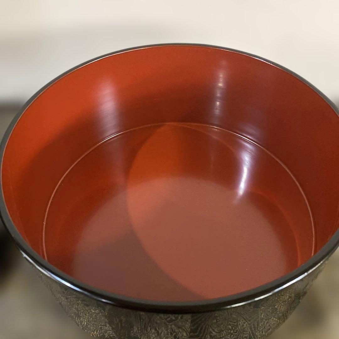 茶道具 懐石道具 飯器と脇引丸盆 輪島塗木箱入り - メルカリ