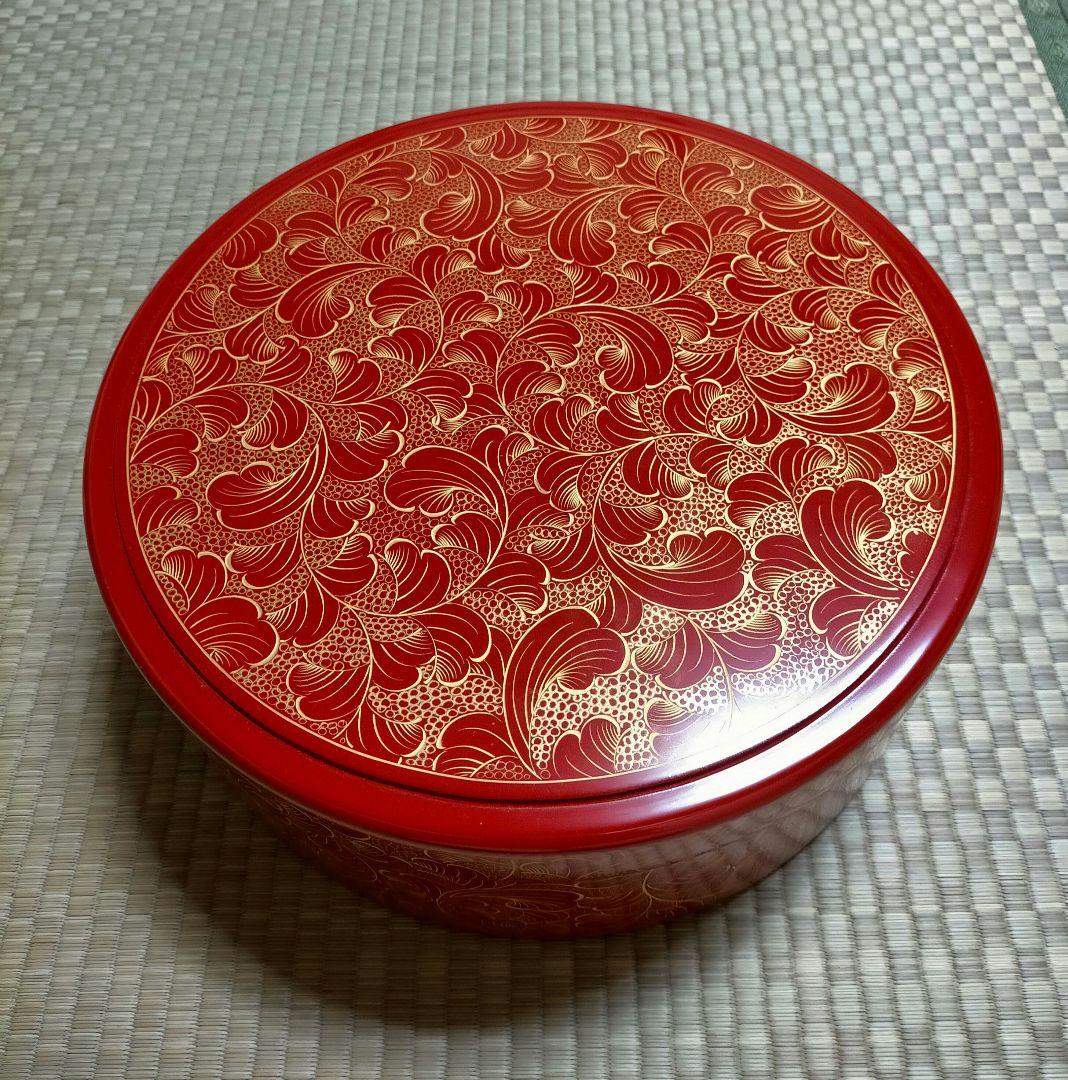 輪島塗 茶櫃 沈金 朱