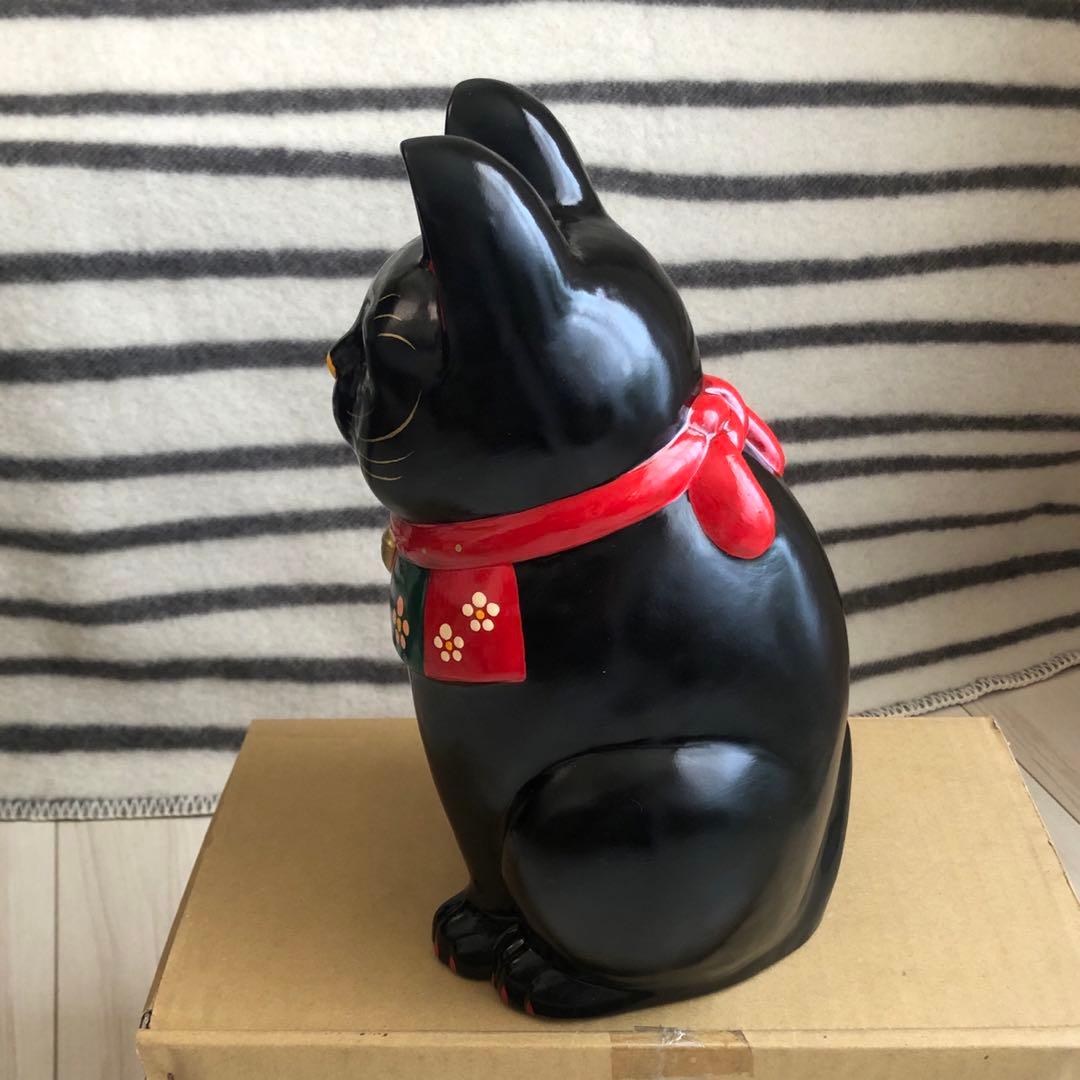 中外陶園 瀬戸まねき猫 右手黒 9.5号 古色錦彩 - メルカリ