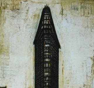 ベルナール・ビュッフェ「NEW YORK-Flat-Iron building」