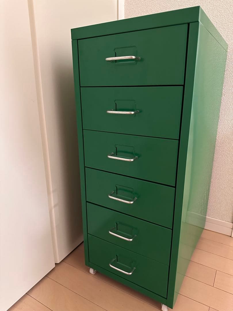 廃盤】IKEA イケア HELMER ヘルメル 引き出し スチール キャスター