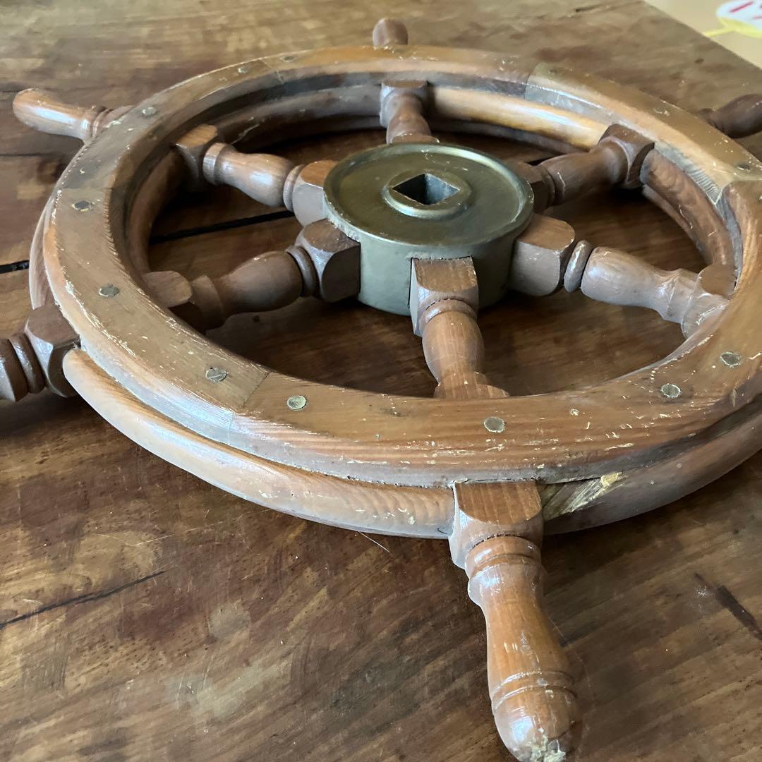 船舵 操舵輪 ラット 船のハンドル アンティーク 船舵 操舵輪 ラット 船のハンドル アンティーク - メルカリ