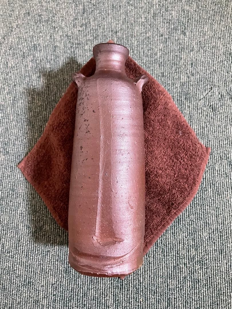 備前焼　耳付き花瓶(2)