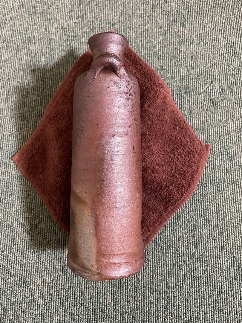 備前焼　耳付き花瓶(2)