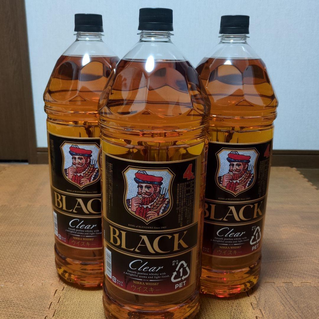 ブラックニッカ クリア 4L 3本 未開封 BLACK CLEAR ウィスキー