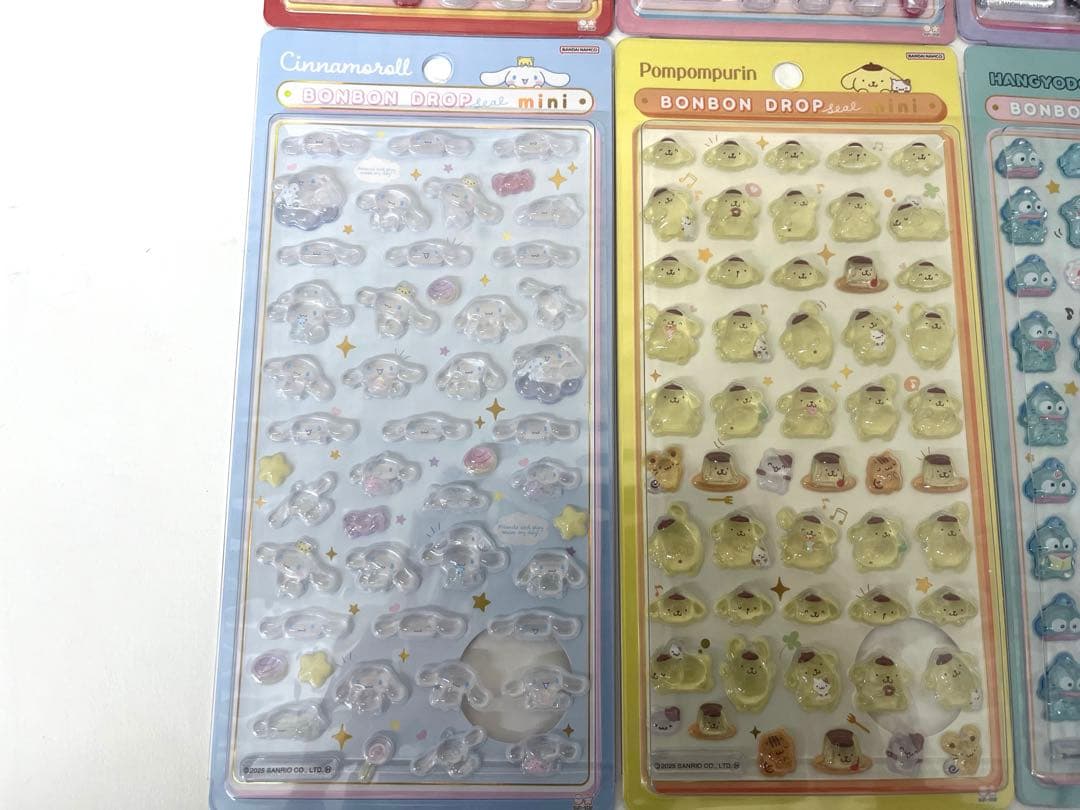 【正規品】サンリオ　ボンボンドロップシールミニ　8種セット