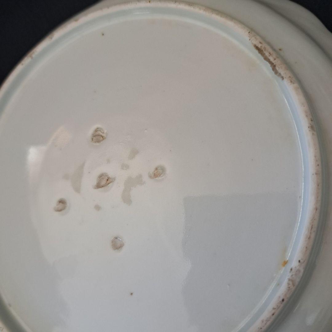 「輪花(りんか)皿のリズム」 古伊万里染付皿(直径20cm) 骨董アンティーク