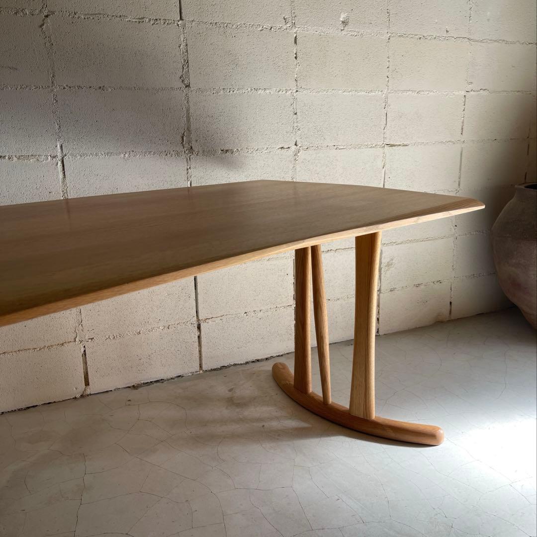 筑波産商　ボーゲン　ダイニングテーブル　オーク無垢材　¥99,800