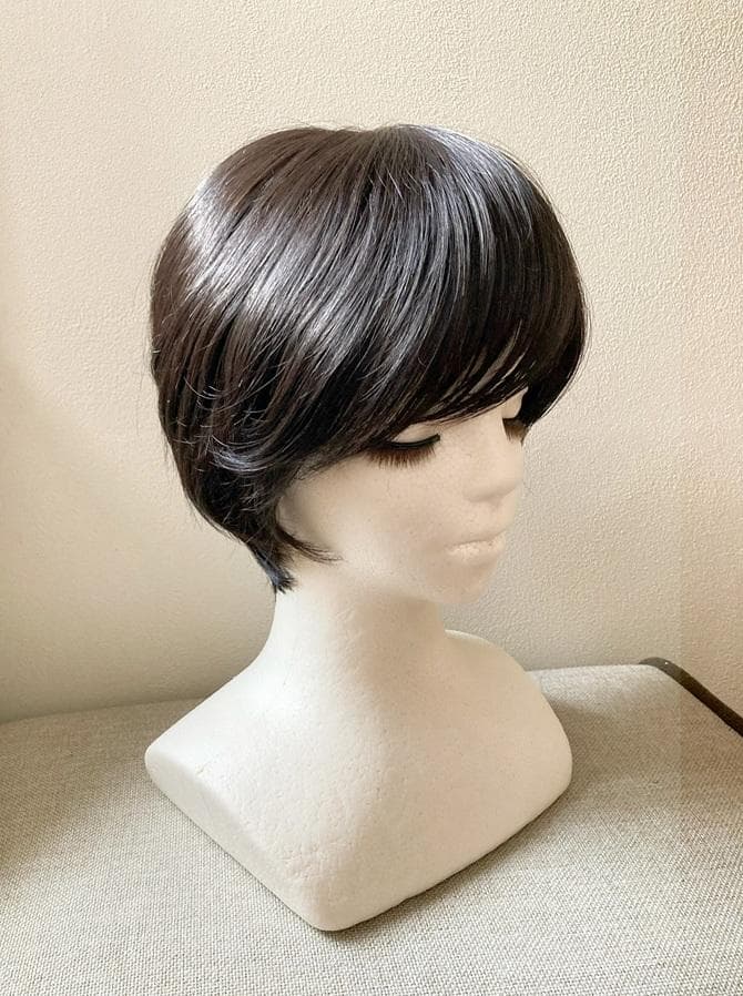 リネアストリア　人毛MIX「天使のブリティッシュショート」M　ブラック