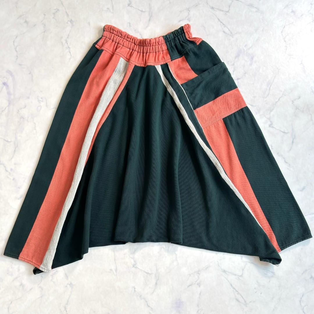 タマキニイメ サルエルパンツ タルンパンツ 深緑 橙 Long rs4