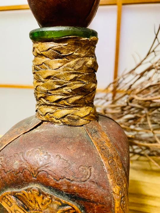 アンティーク オブジェ イタリア製アルコール空瓶 インテリア レトロ