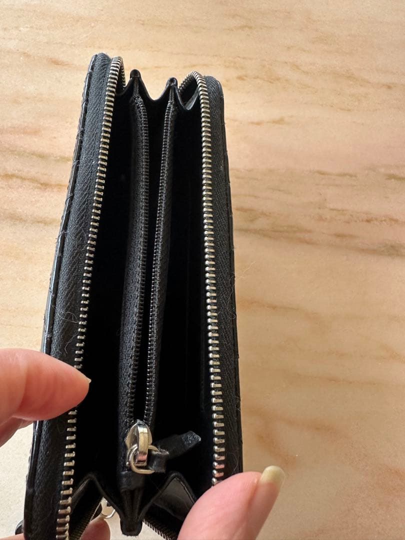 シャネル　Vステッチ　エナメル ブラック