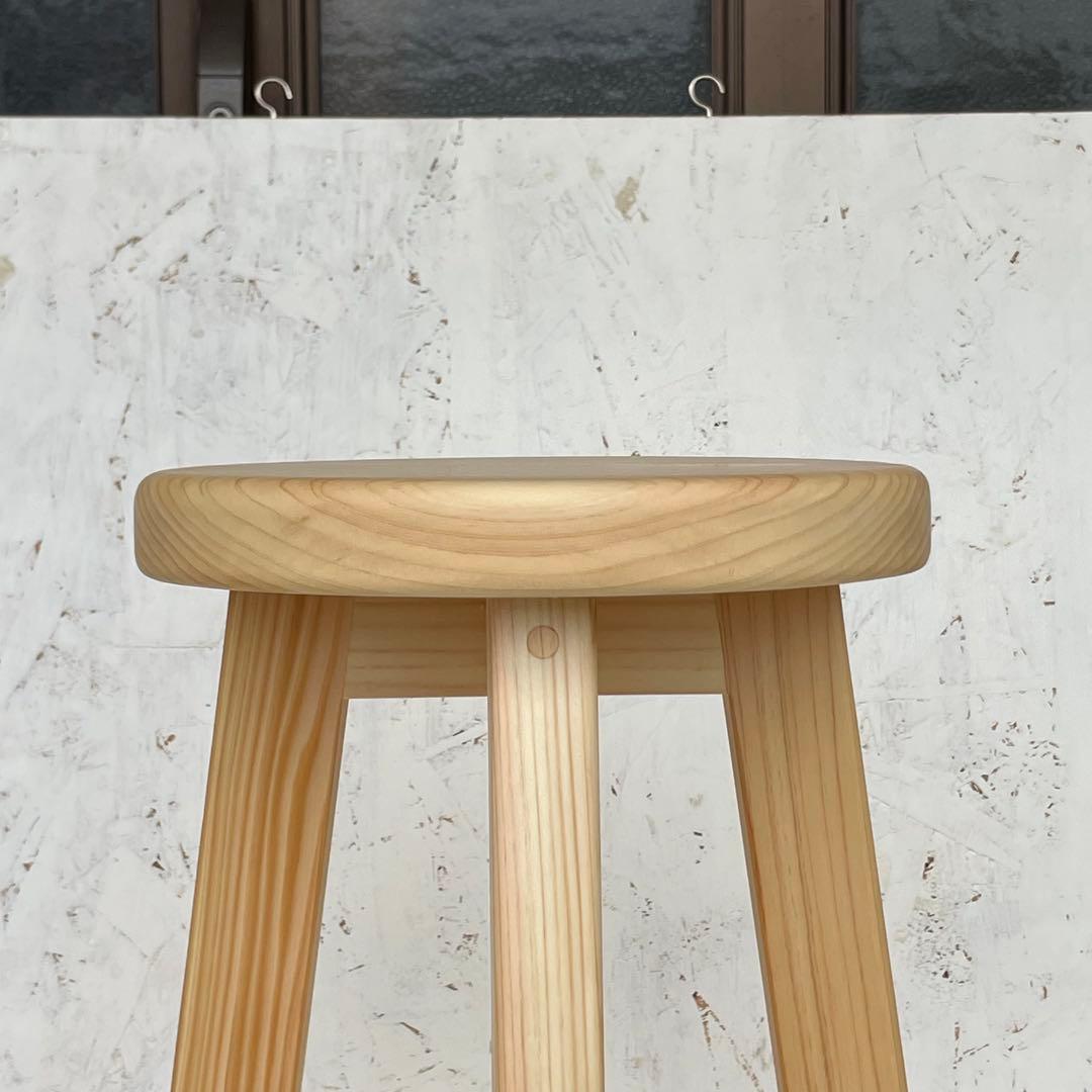 ♡　国産ひのき　丸椅子　木製スツール
