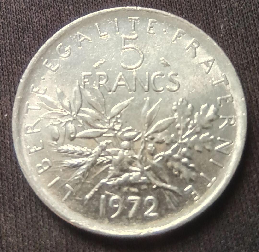 1972年 5フラン 硬貨 フランス - メルカリ
