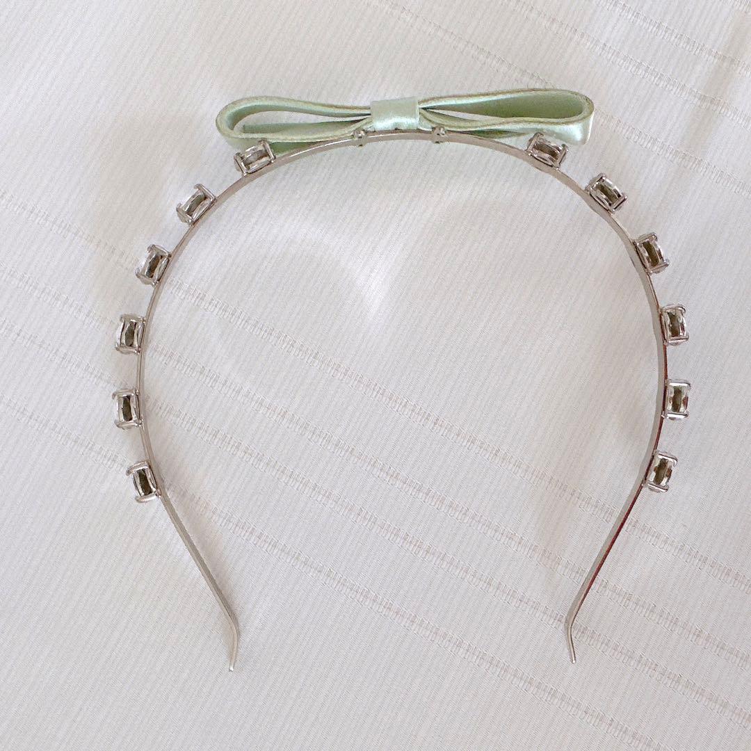 MIUMIU ミュウミュウ クリスタル ビジュー カチューシャ ヘッドバンド