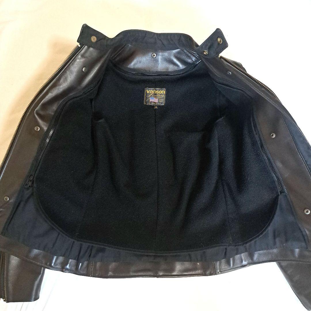 VANSON B シングルライダース オクタゴン 36 ダークブラウン バンソン