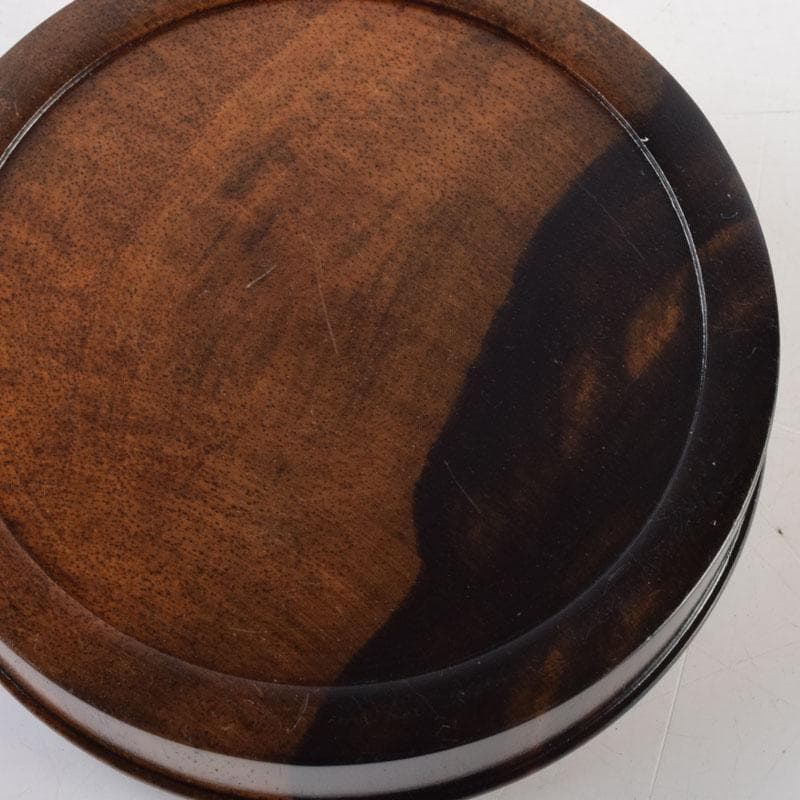 茶道具　正博作　黒柿製　六瓢蒔絵　香合　共布共箱　V　9034