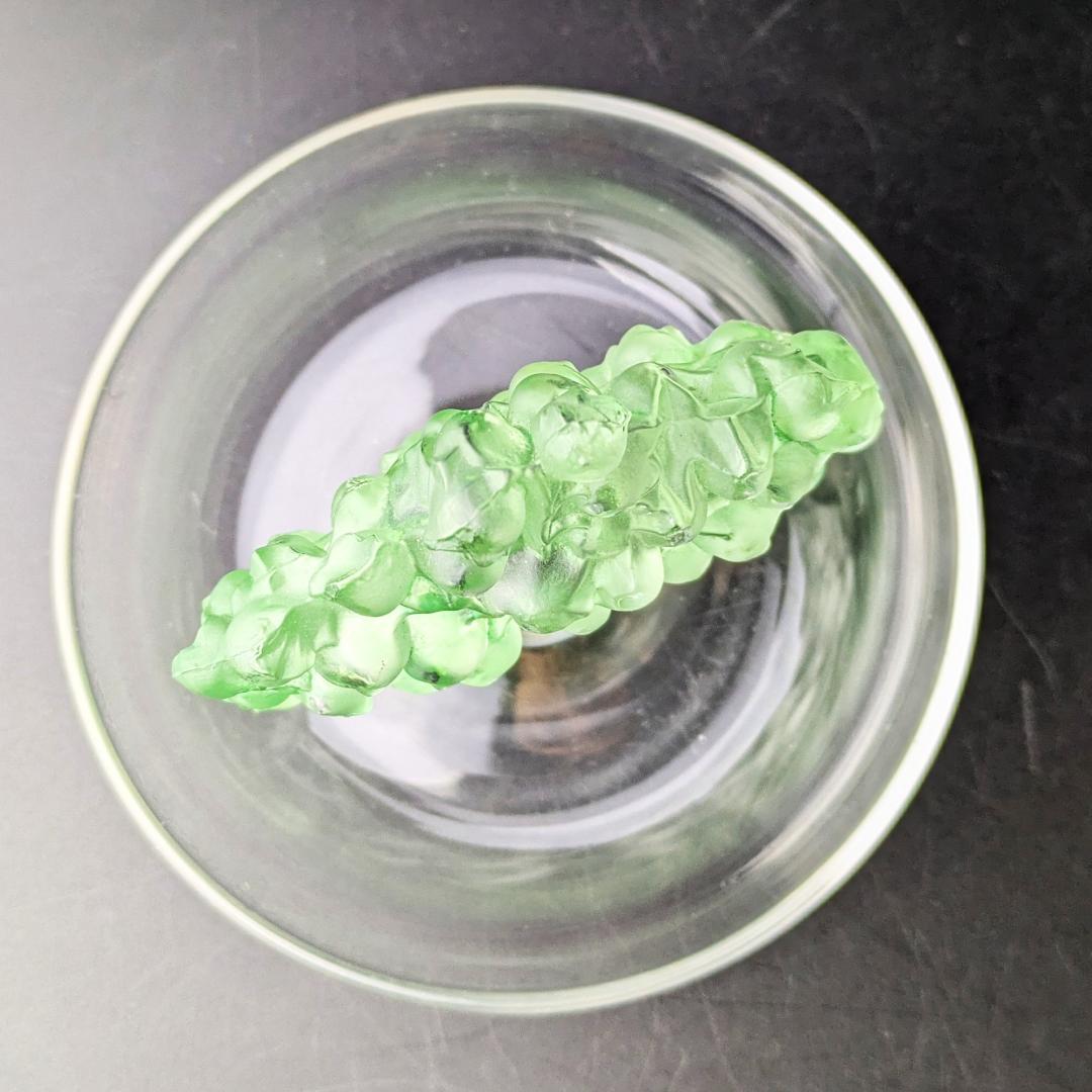 いちりんりんさん専用ルネ・ラリック幸運の鈴蘭ミュゲ緑彩パティナ