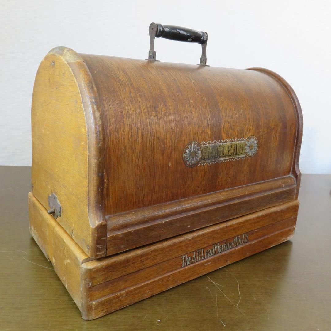 オールリード 初期型 手回しミシン 和製アンティーク 昭和レトロ オブジェ