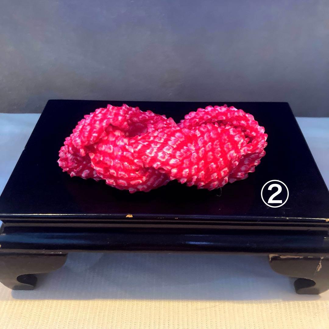 専用　勝山classical beauty 梅花と蝶々　平打ち簪　水引　赤鹿の子