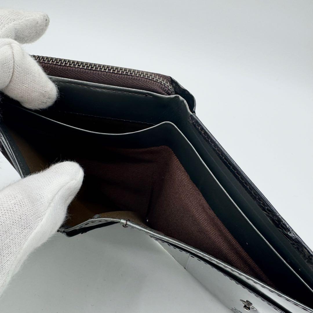 ジャンポールゴルチエ　二つ折り財布　アンティークメタリック加工　薔薇　男女兼用