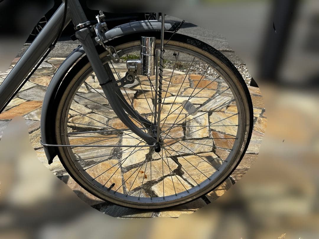 【直接引取り福井】　アサヒ　子供用自転車　24インチ　グレー