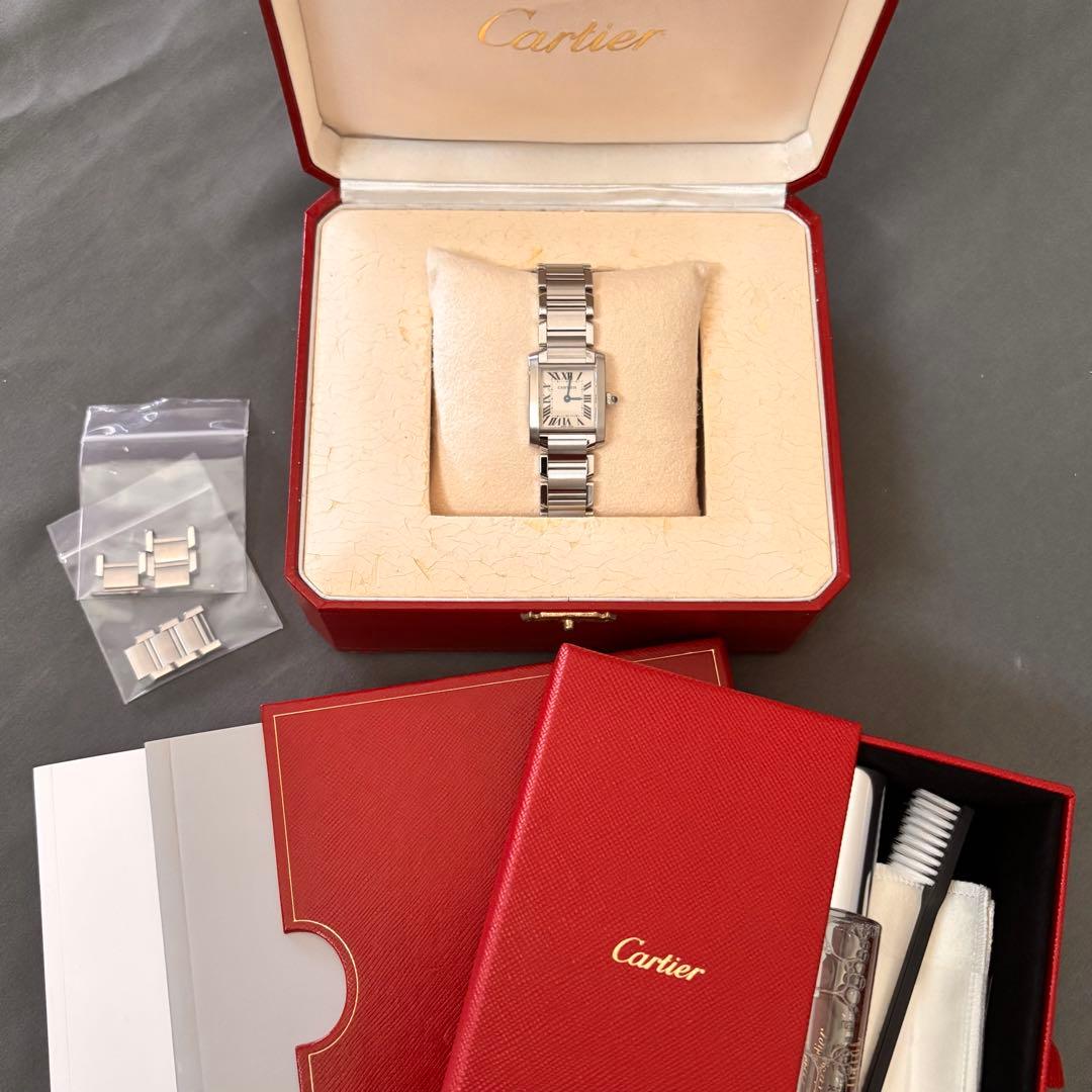 《美品》Cartier タンクフランセーズSM オーバーホール済 2年保証付