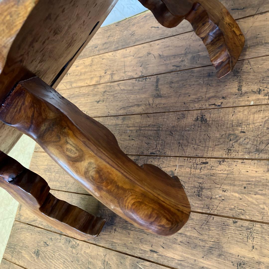 昭和レトロ 木製 天然木材 一枚板 脚付き座卓 センターテーブル ビンテージ