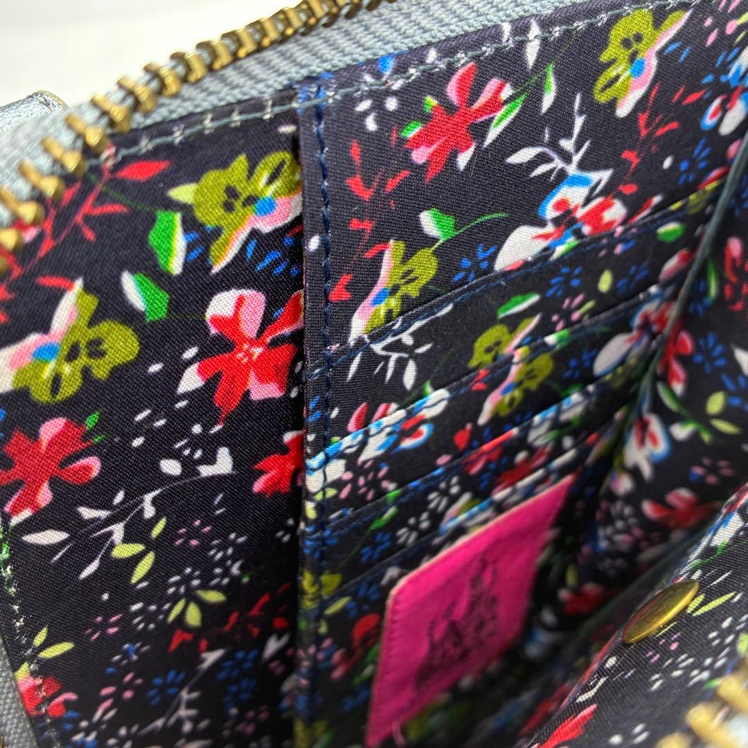 タマオワールド スマホショルダーバッグ 刺繍 レザー 羊革 ねこ シルバー