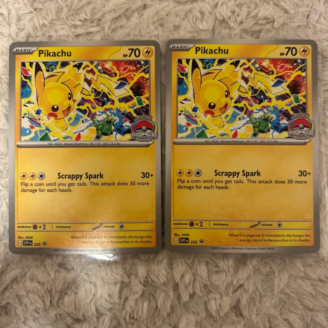 ピカチュウ WCS プロモ 2025 海外 英語 アナハイム ポケモンカード⑥⑦