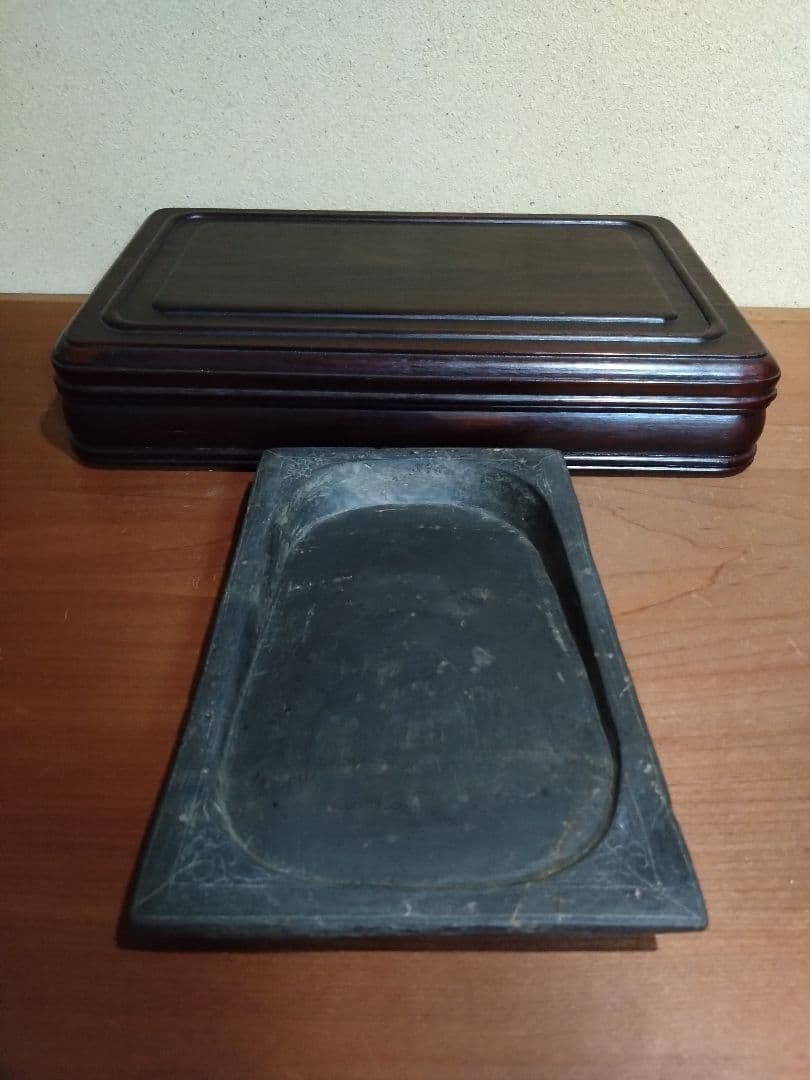 安徽省 歙県産 歙州 箕様硯 文房四宝 端渓水滴 墨床