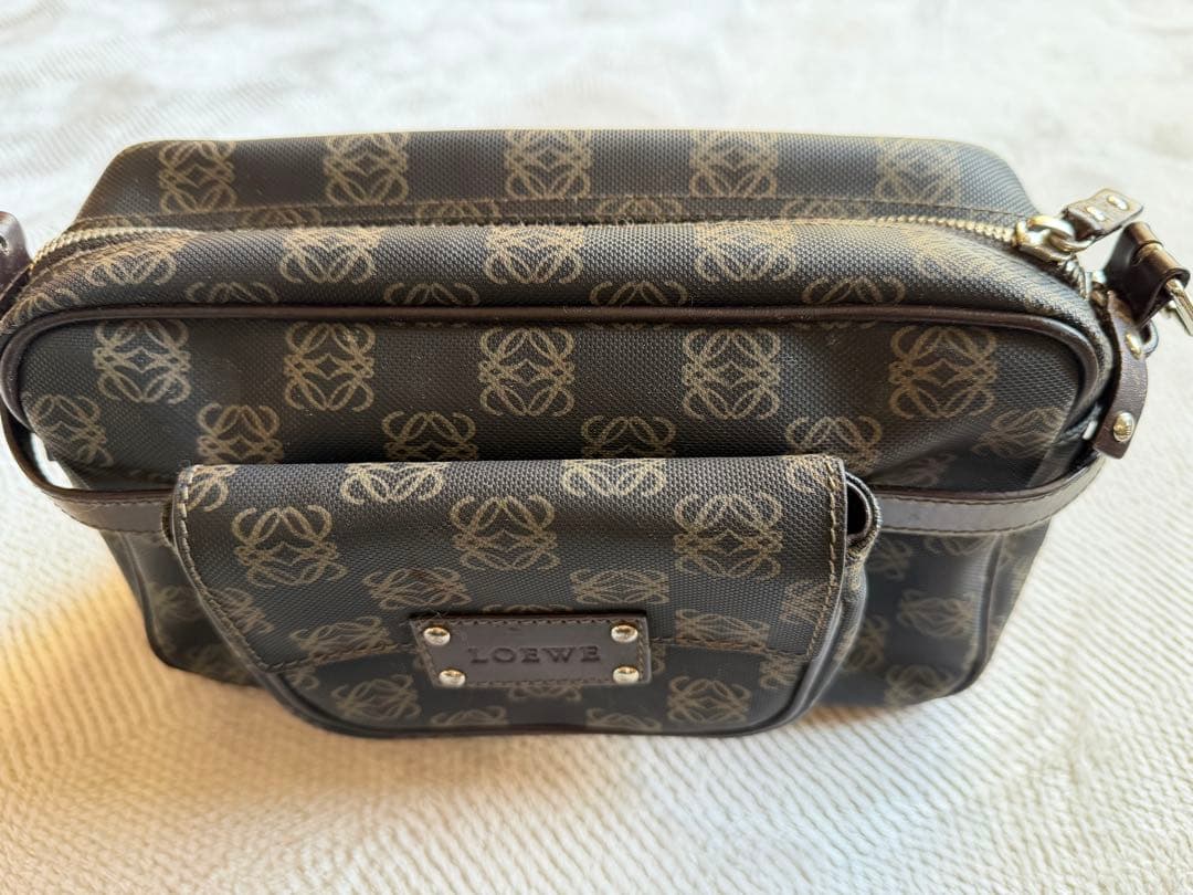 LOEWE ロエベ ヴィンテージ アナグラム キャンバス ショルダーバッグ
