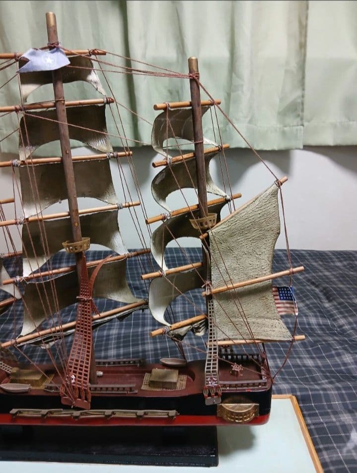 THE BONHOMME RICHARD 帆船 模型 ガラスケース付き Yahoo!オークション