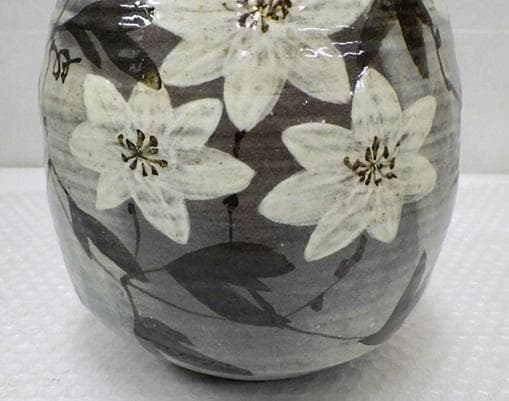 人間国宝 田村耕一 作『鉄線文 花瓶』箱無 師 富本憲吉 検索 加藤土師萌