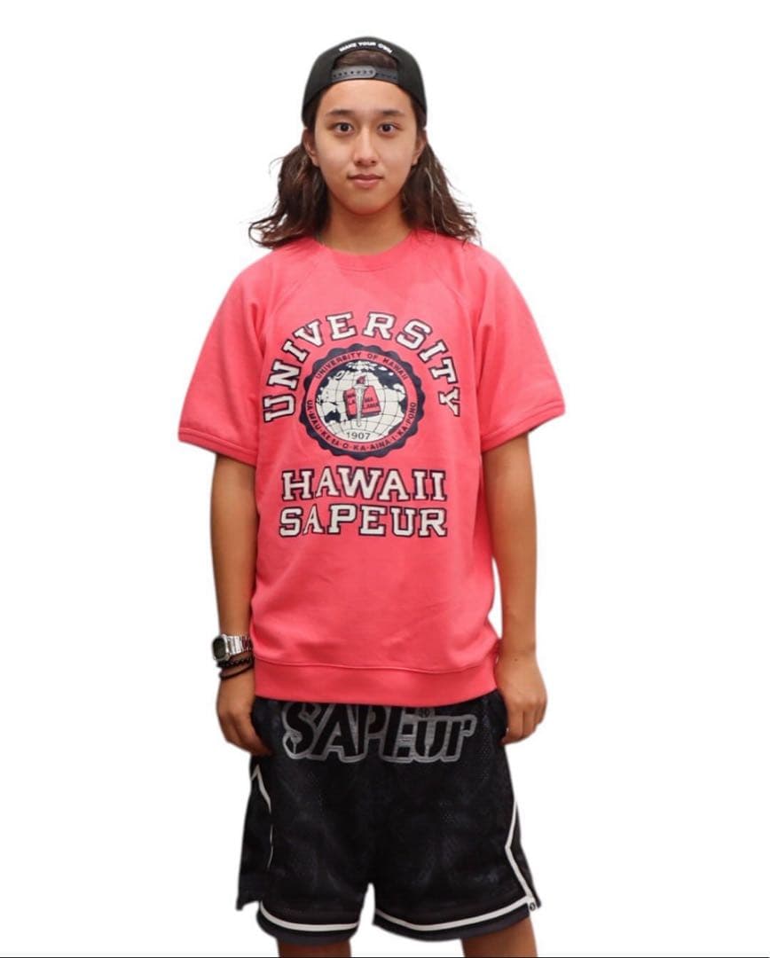 SAPEur サプール sweat Tシャツ ピンク Lサイズ