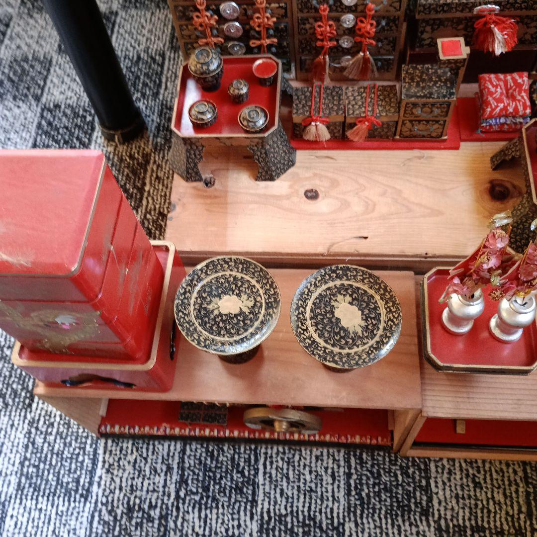 お値下げ♥雛人形 御殿飾り　伝統的な雛人形セット 昭和30年レトロ♥